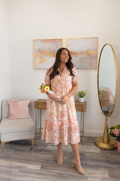 Sweet & Sassy Paisley Midi Dress