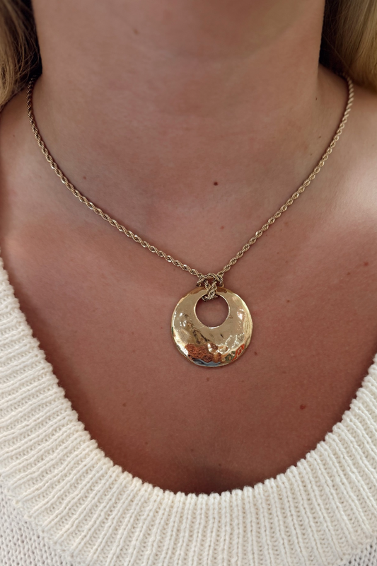 Sculpted Circle Necklace