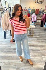 Striped Sweetheart Top