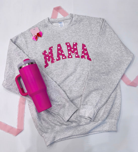 Mama Varsity Heart Sweatshirt