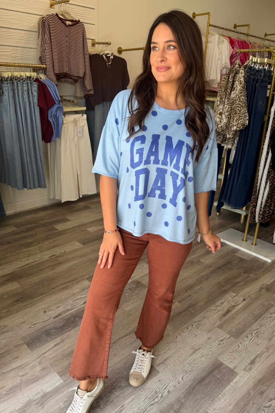 Game Day Polka Dot Top