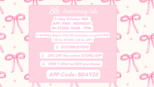 8th Anniversary SALE Details