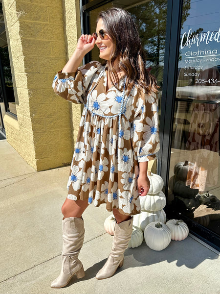 Happy Fall Floral Dress