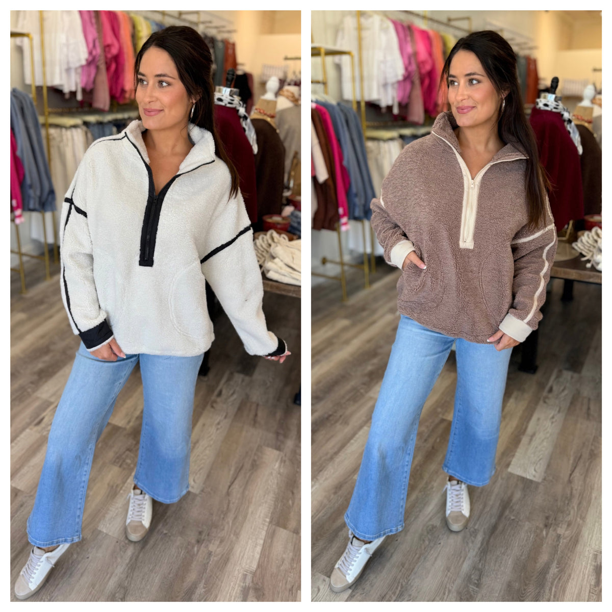 Cozy Season Half Zip Fleece Pullover