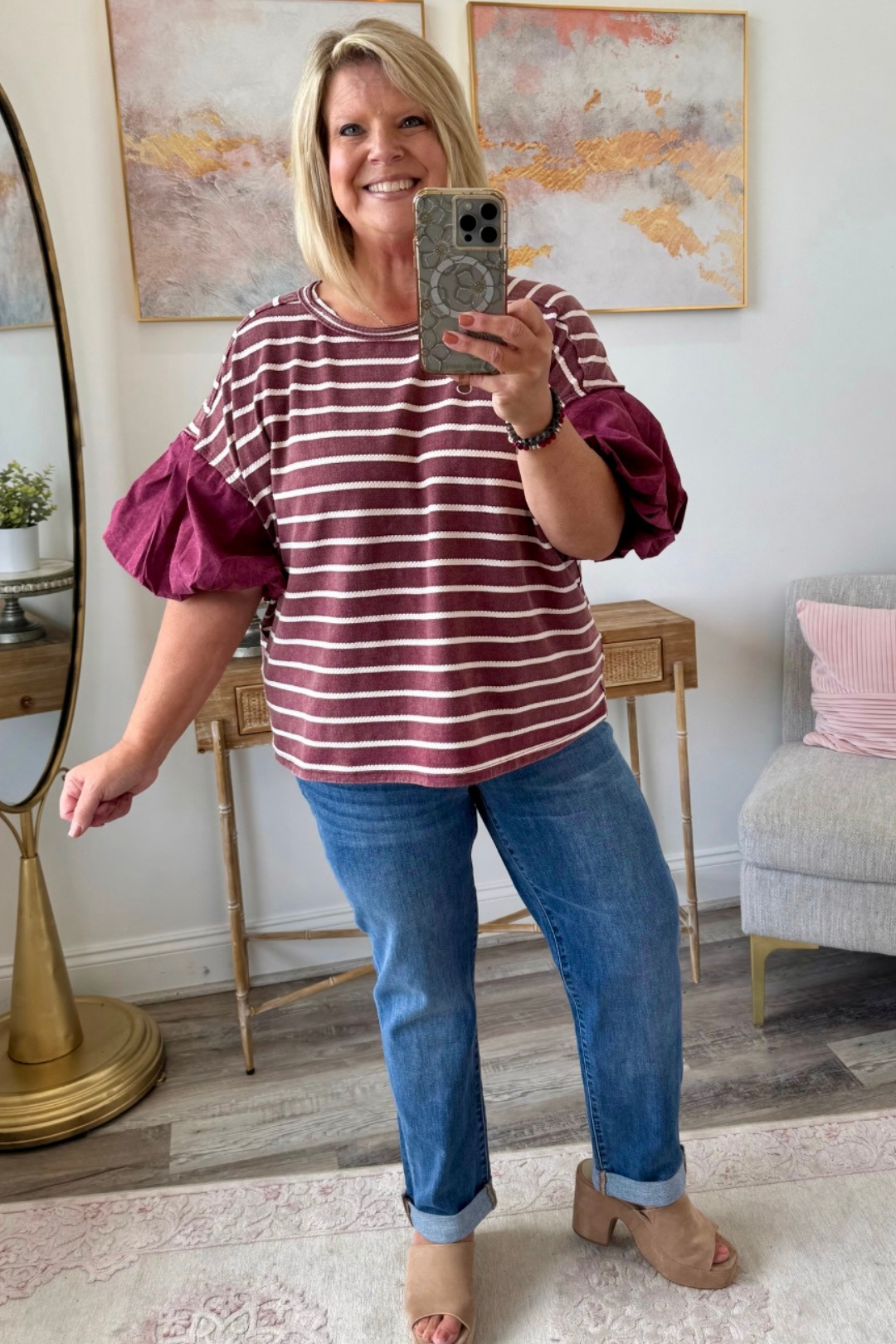 Stripes & Spirit Top