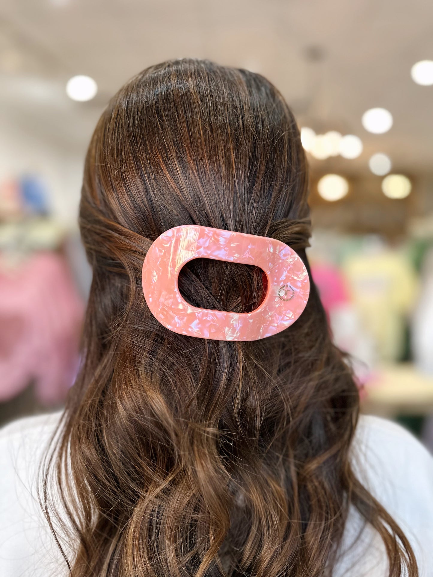 Teleties Dreamsicle Flat Round Hair Clip