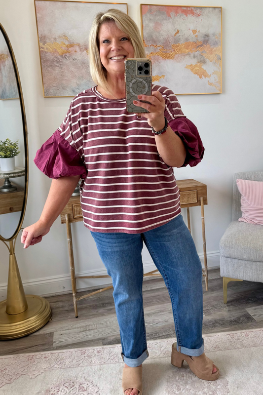 Stripes & Spirit Top
