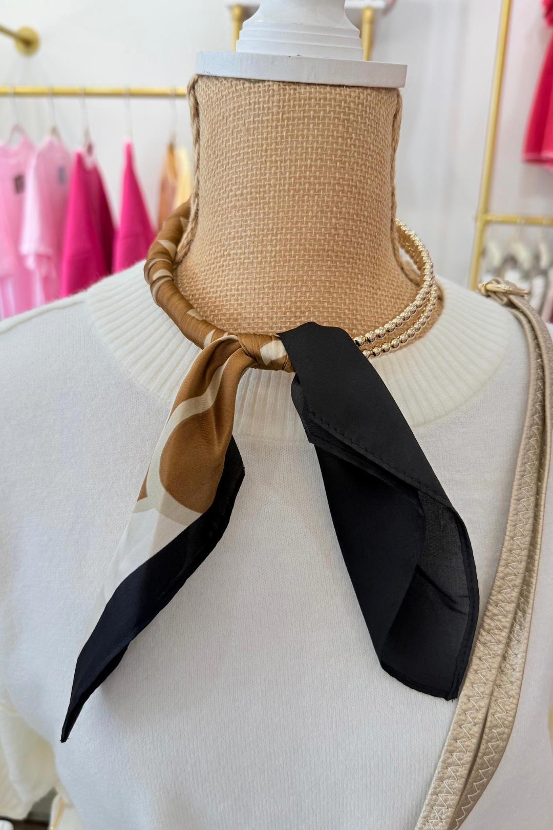 Scarf Wrapped Collar Necklace