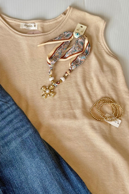 Vintage Embrace Scarf Necklace