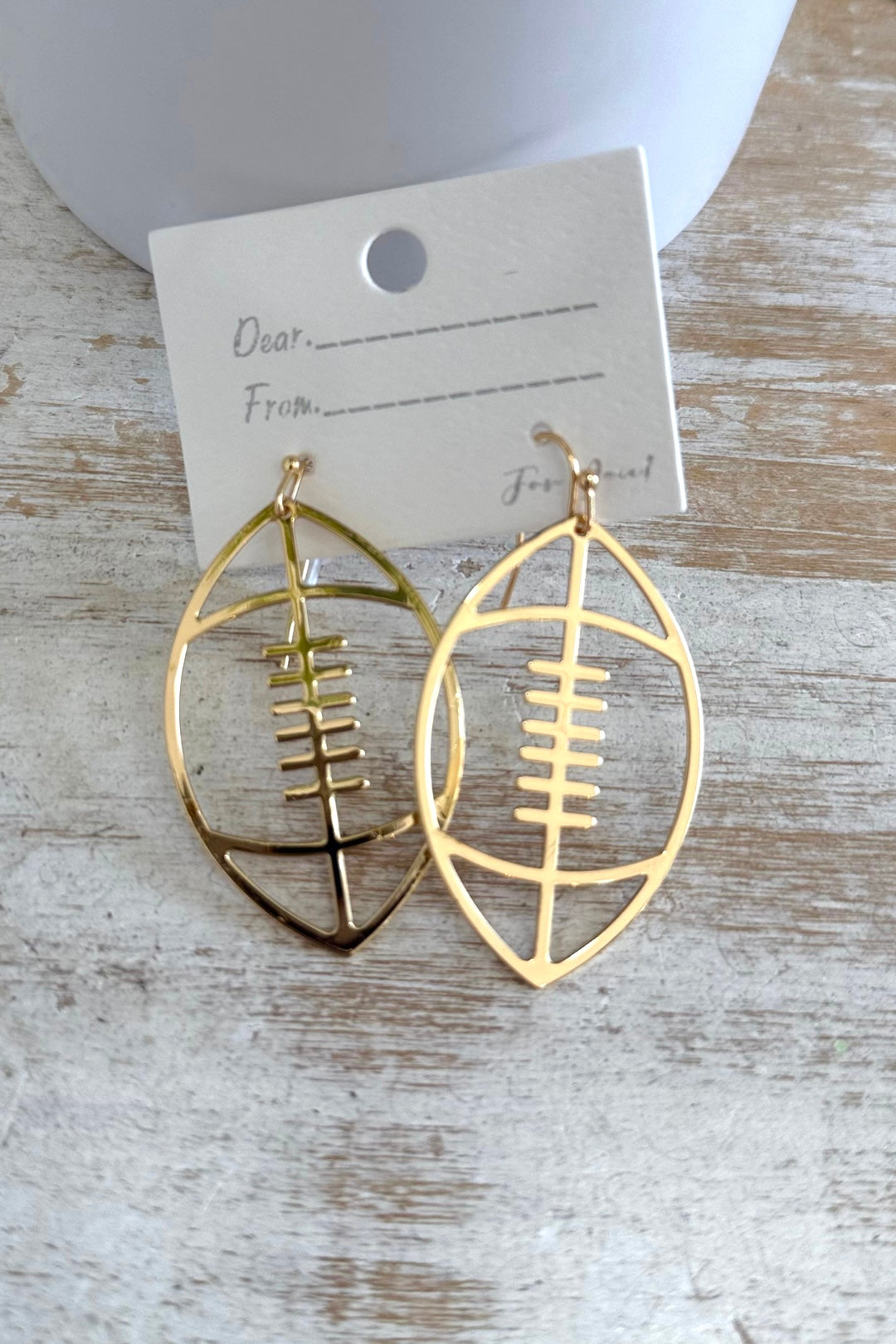 Football Outline Earrings