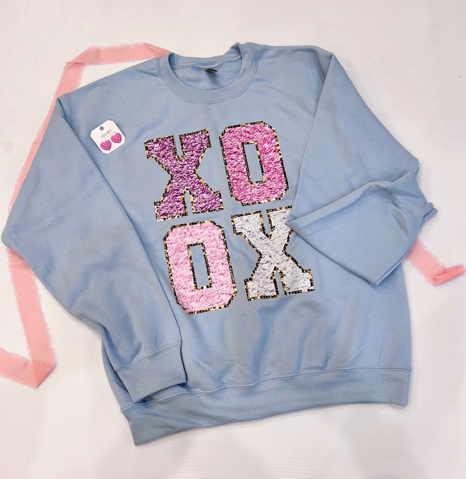 XOXO Faux Sequin Sweatshirt