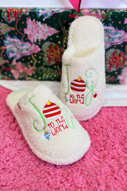 Joy To The World Slippers **Final Sale**