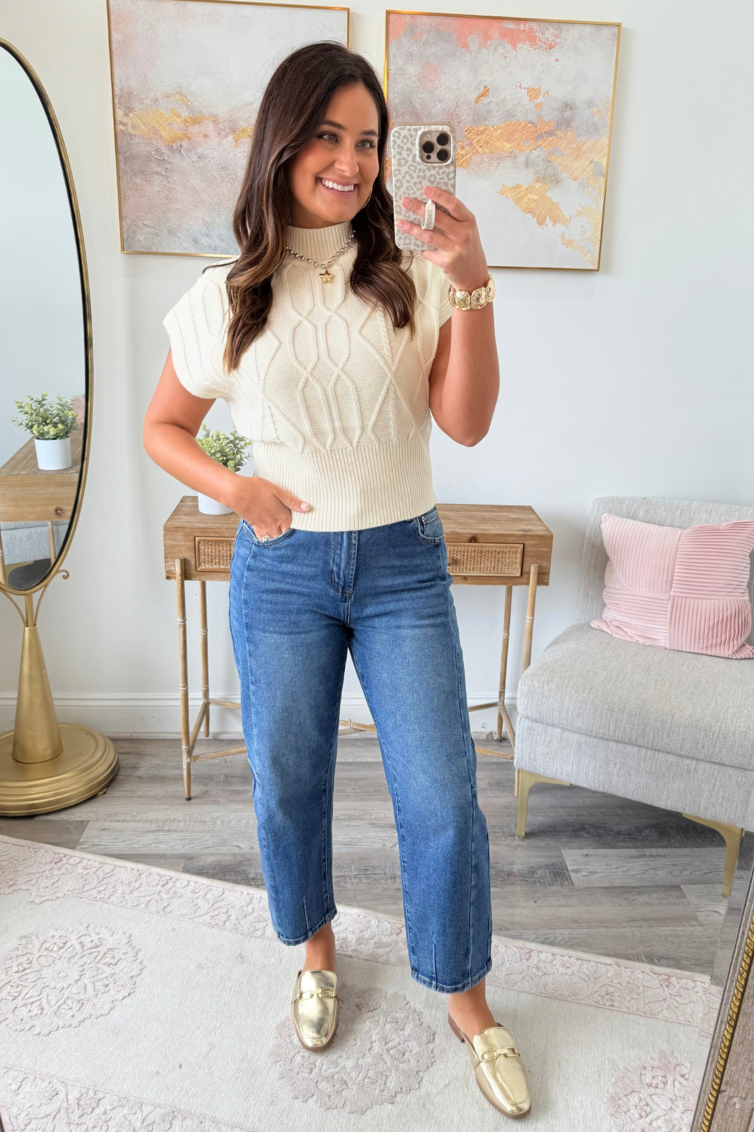 Vanilla Stitch Sweater Top