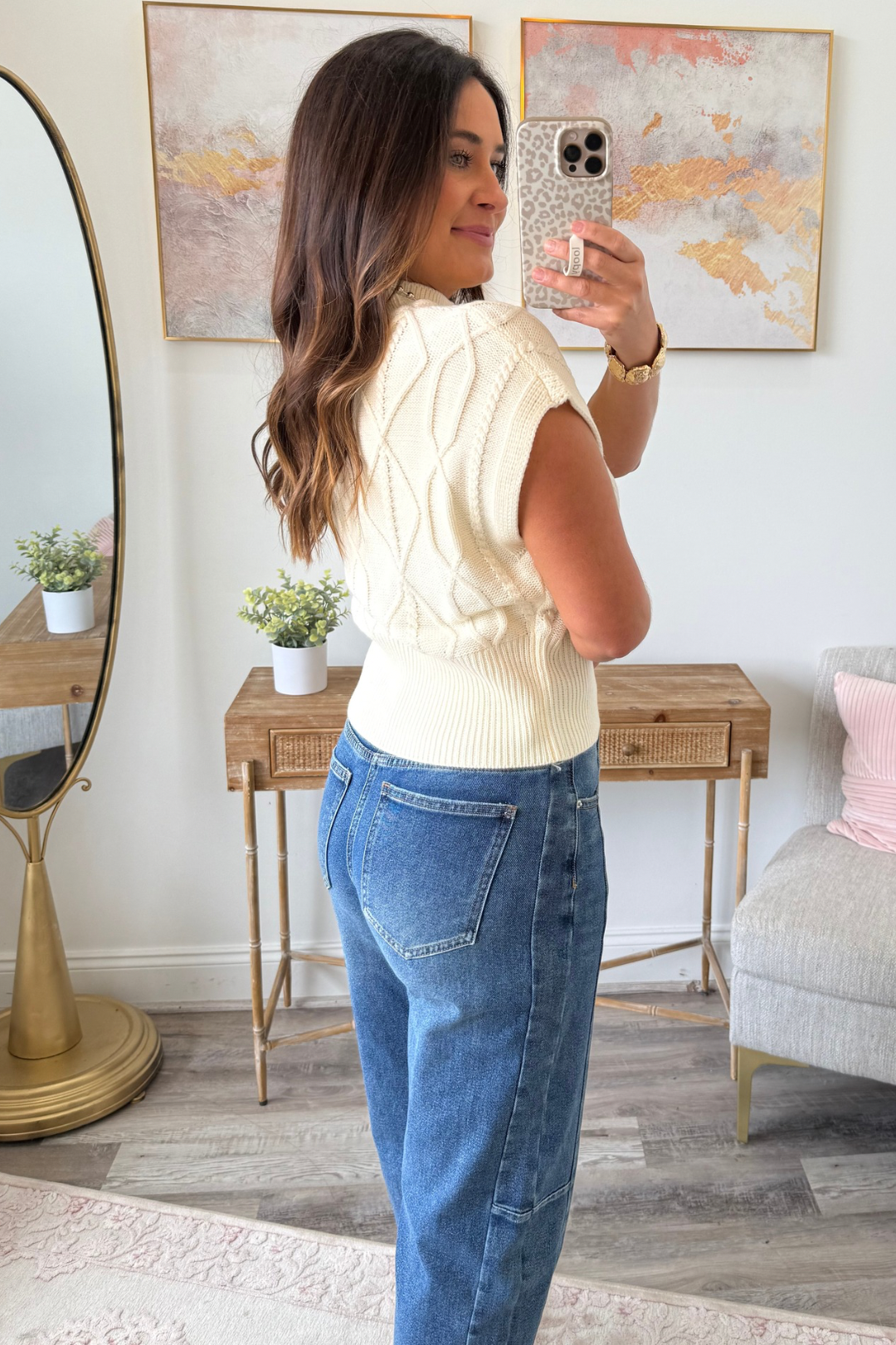 Vanilla Stitch Sweater Top