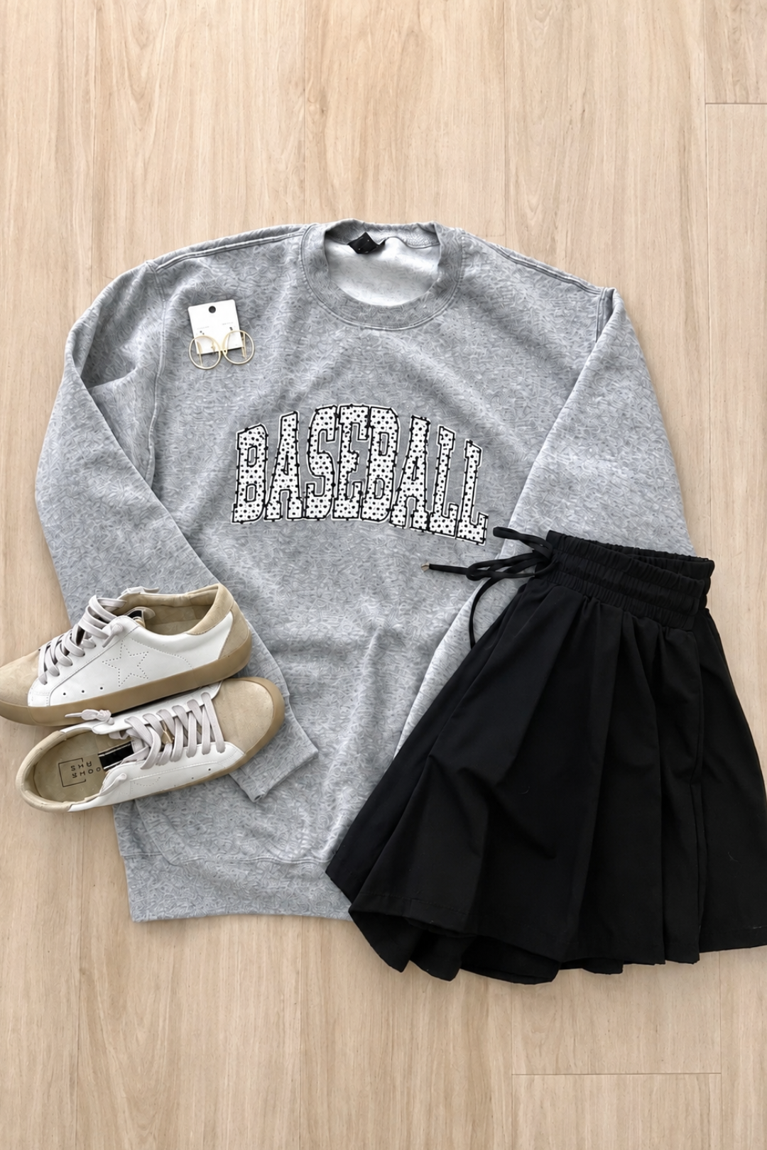 Polka Dot Baseball Sweatshirt