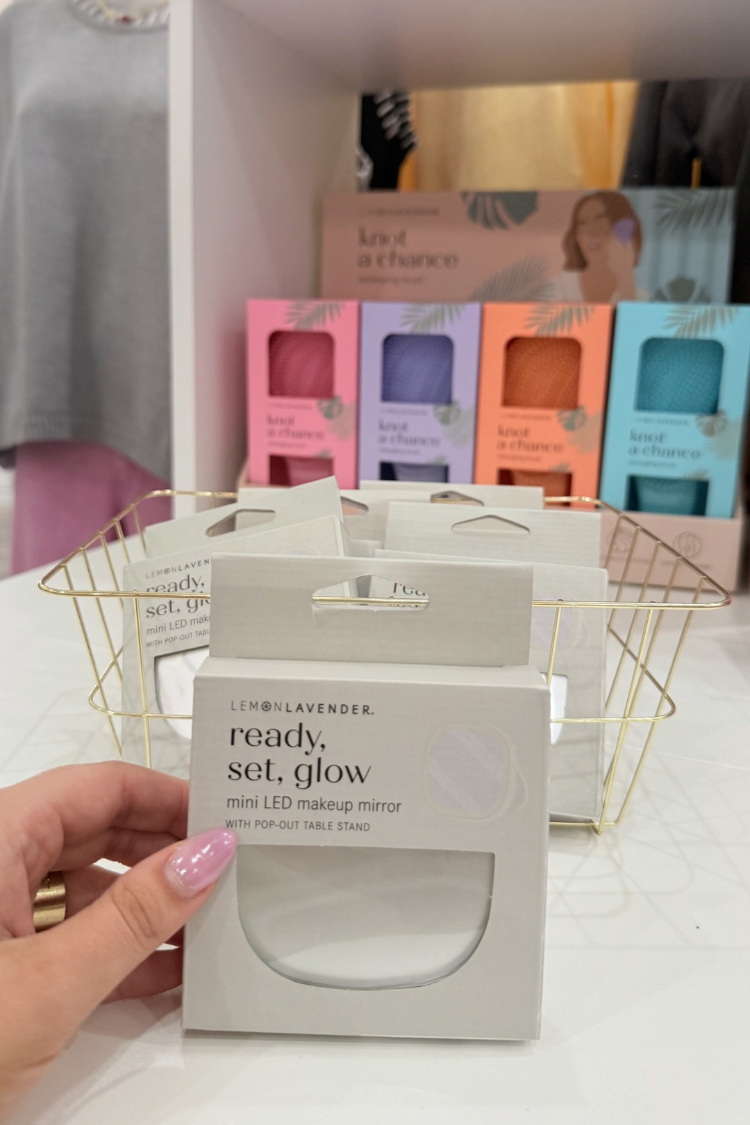 Lemon Lavender LED Light Up Mini Mirror