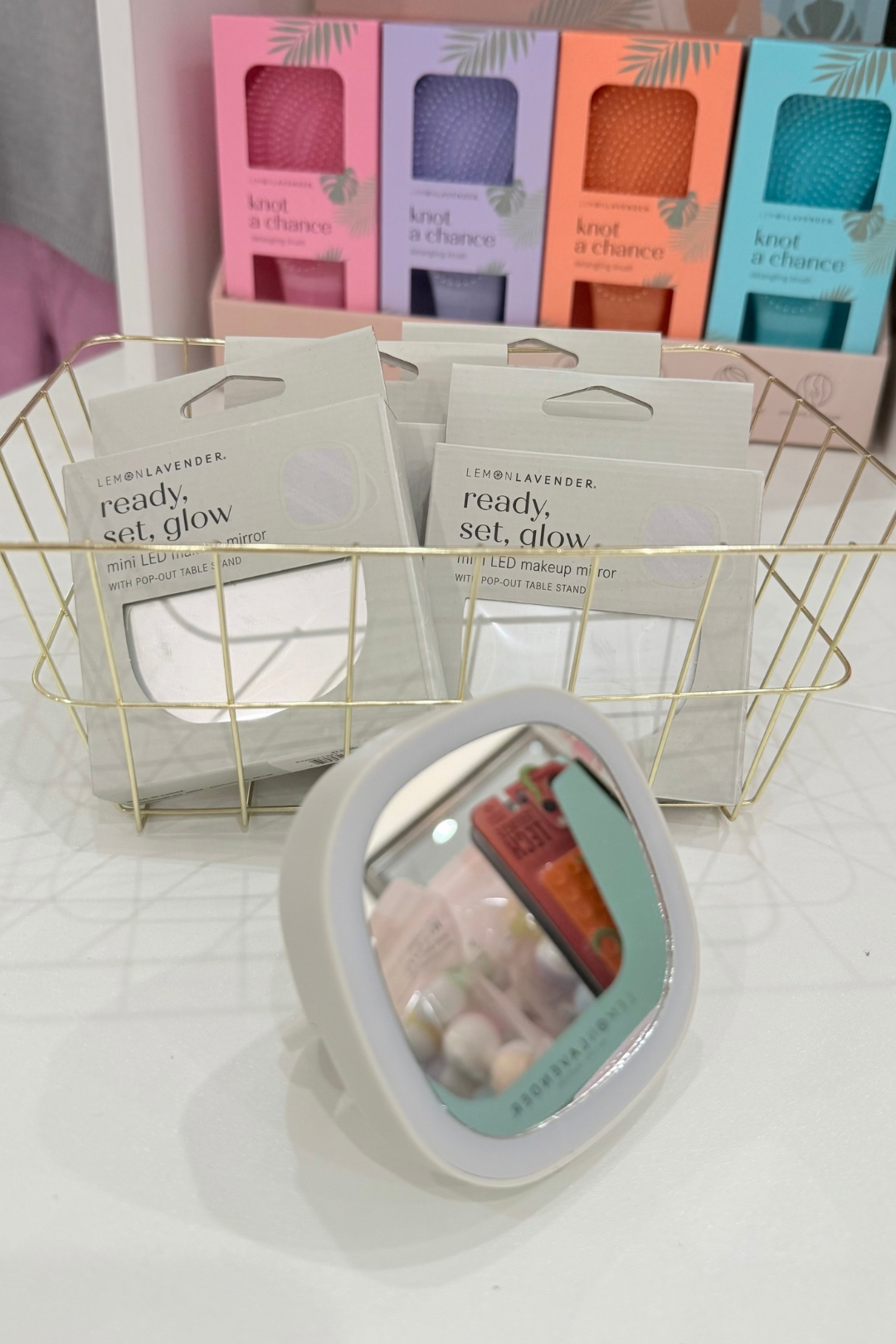 Lemon Lavender LED Light Up Mini Mirror
