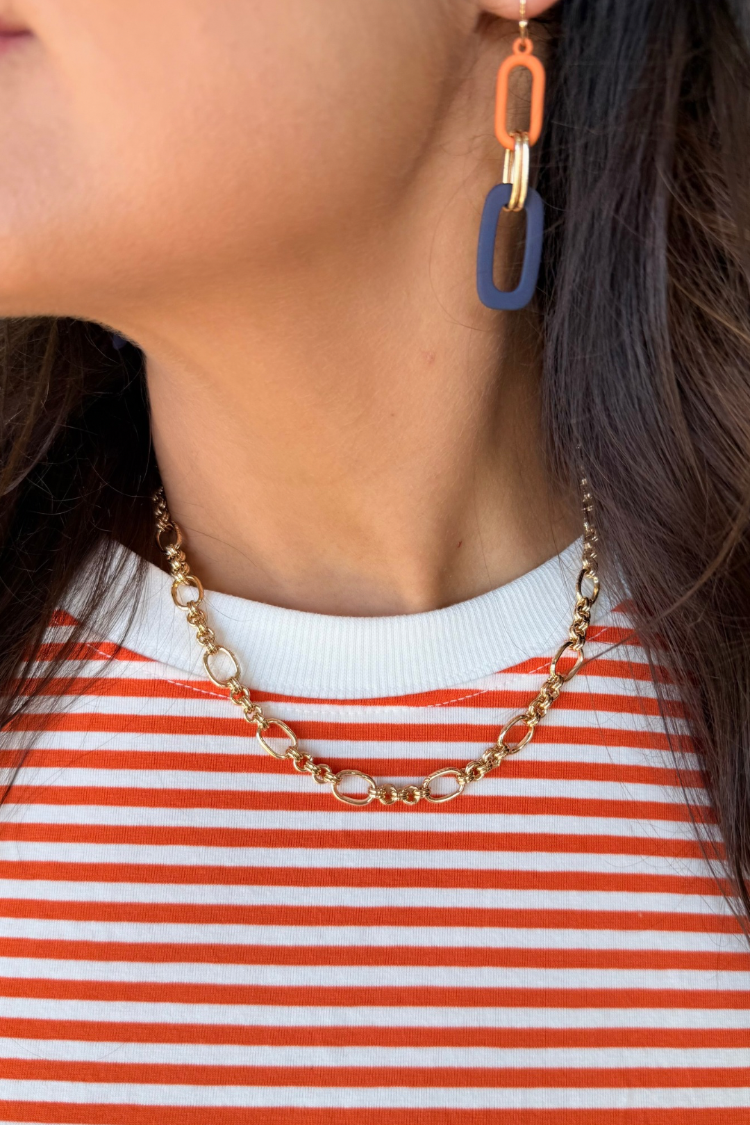 Oval Chain Link Necklace