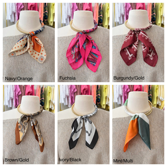 Scarf Wrapped Collar Necklace