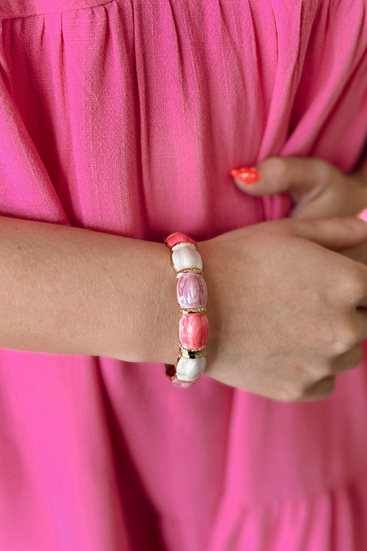 Marbled Glow Bangle Bracelet