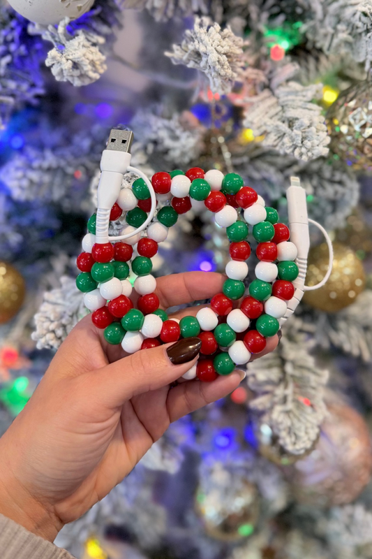 Christmas Beaded Phone Charger