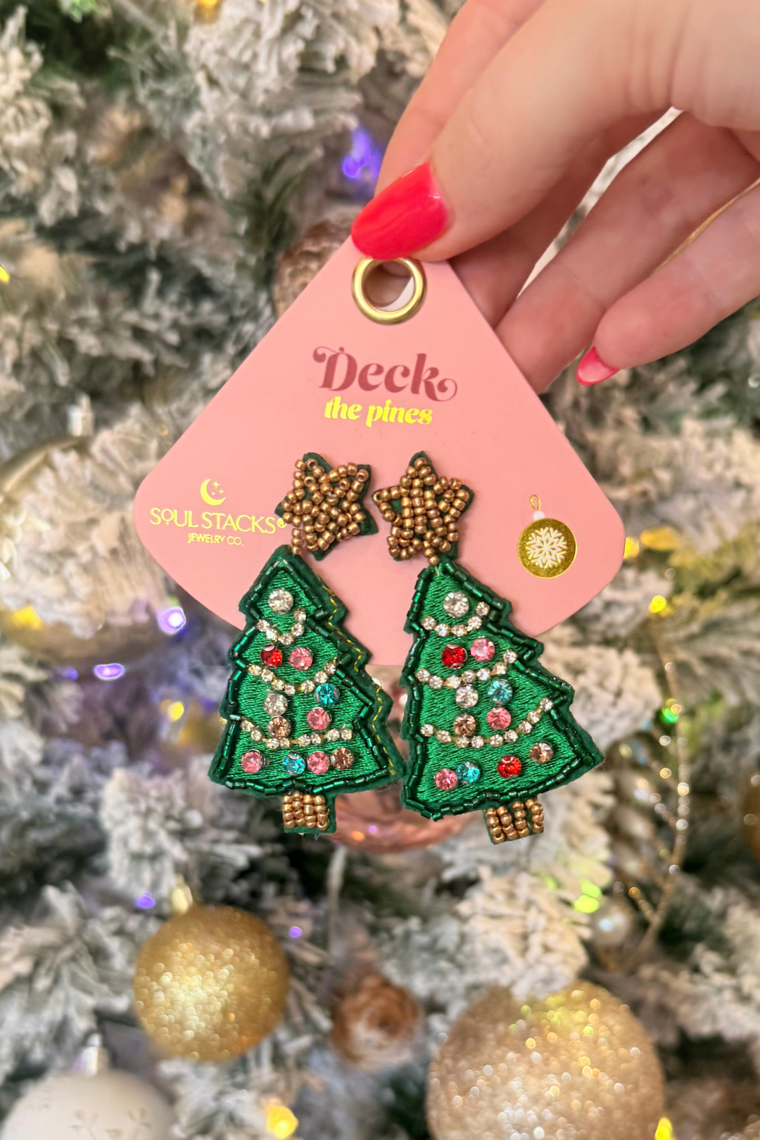 Soul Stacks Holiday Spirit Beaded Earrings