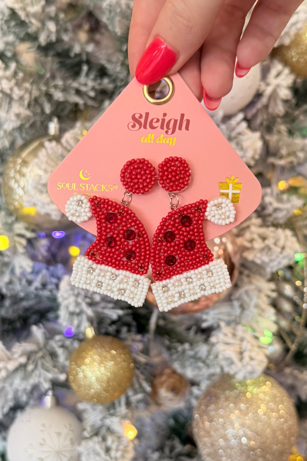 Soul Stacks Holiday Spirit Beaded Earrings