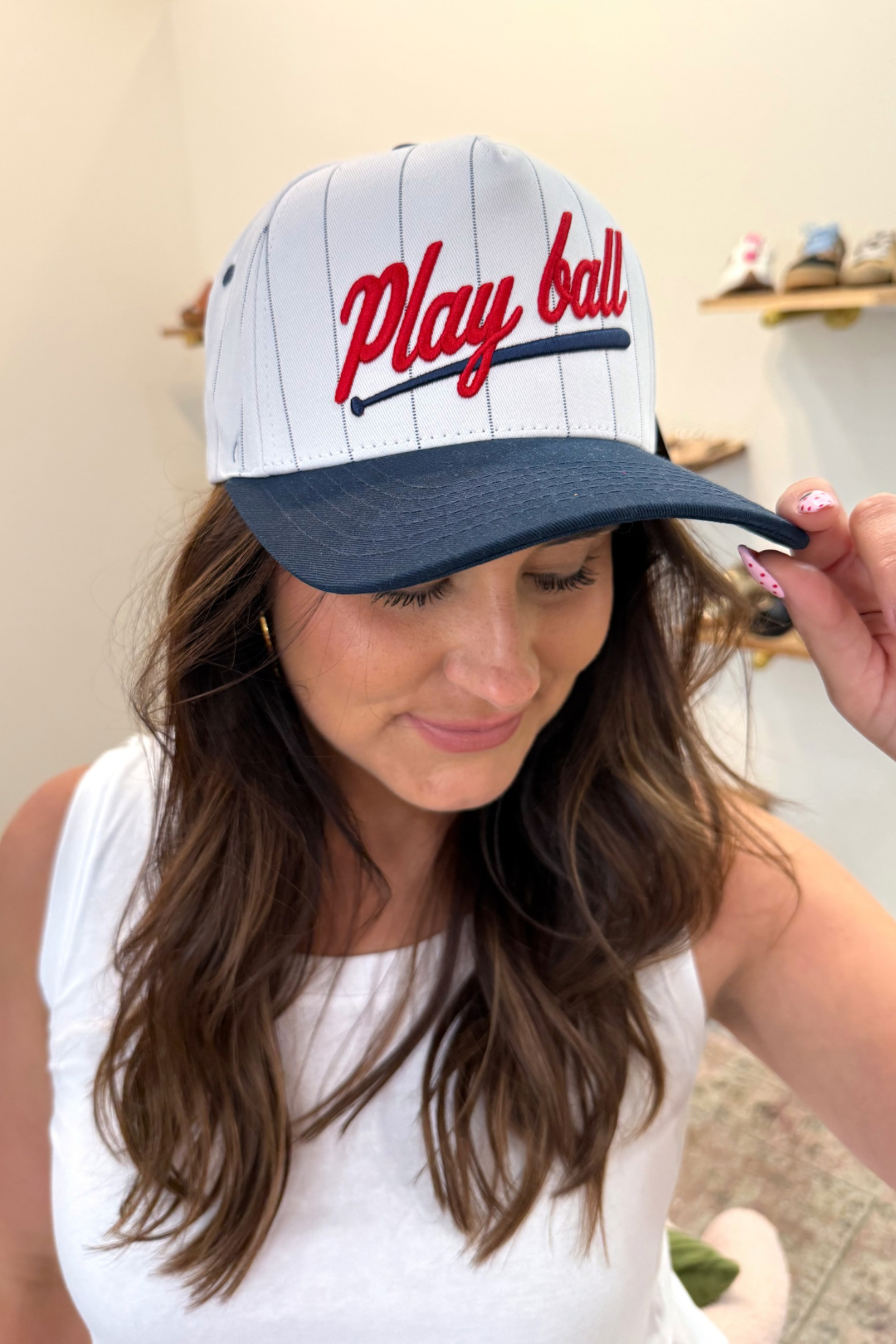 Play Ball Pinstripe Hat