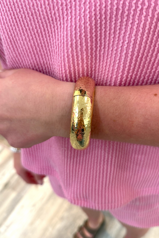Hammered Gold Bangle