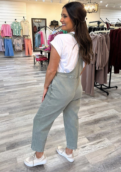 Washed Relaxed Fit Overalls