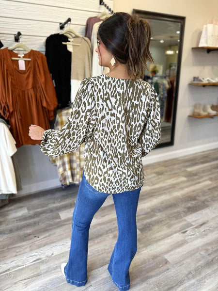 Wild About Sage Blouse