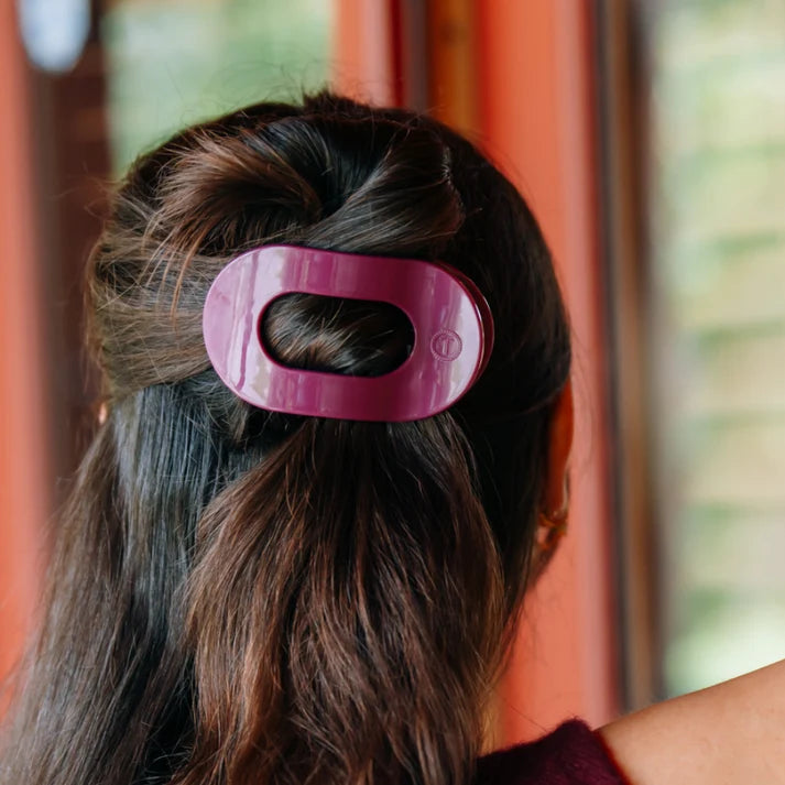 Teleties Mulberry Flat Round Hair Clip