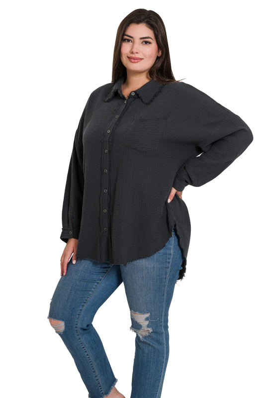 Midnight Gauze Top **Final Sale**