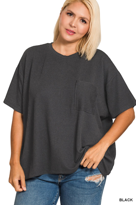 Casual Comfort Ribbed Top