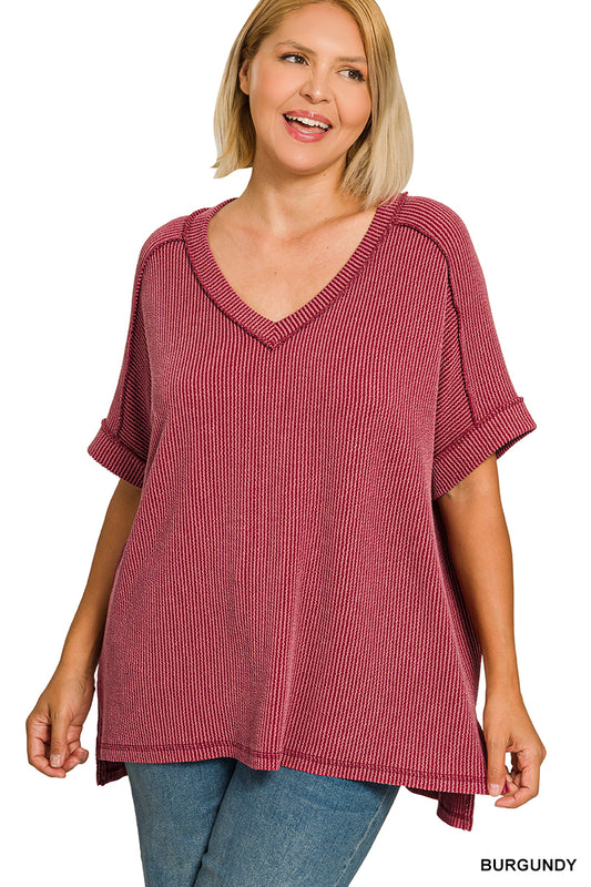 The Contour Ribbed Top - Curvy