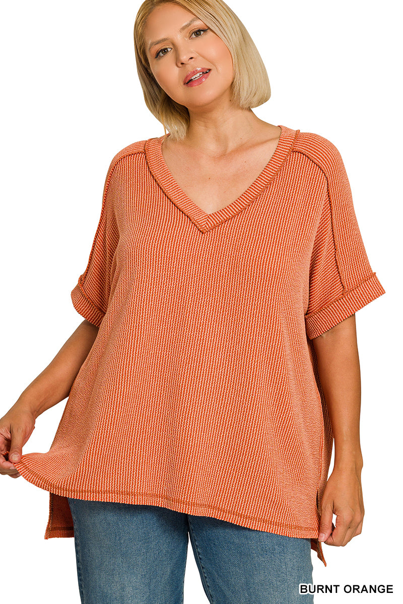 The Contour Ribbed Top - Curvy