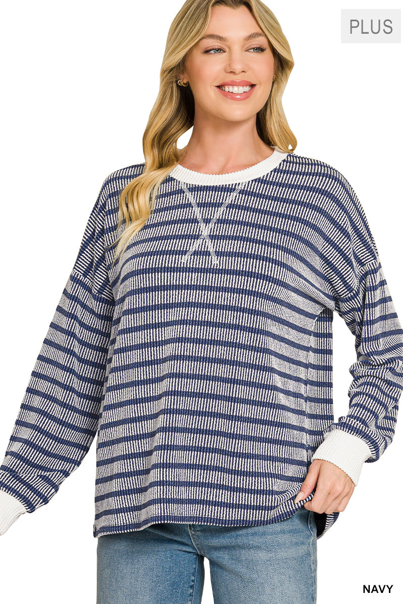 Weekend Stripe Top - Curvy
