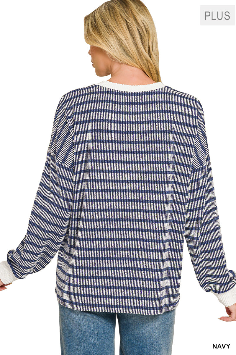 Weekend Stripe Top - Curvy
