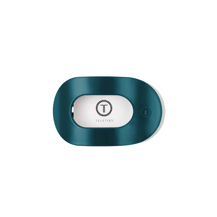 Teleties Teal With It Flat Round Hair Clip