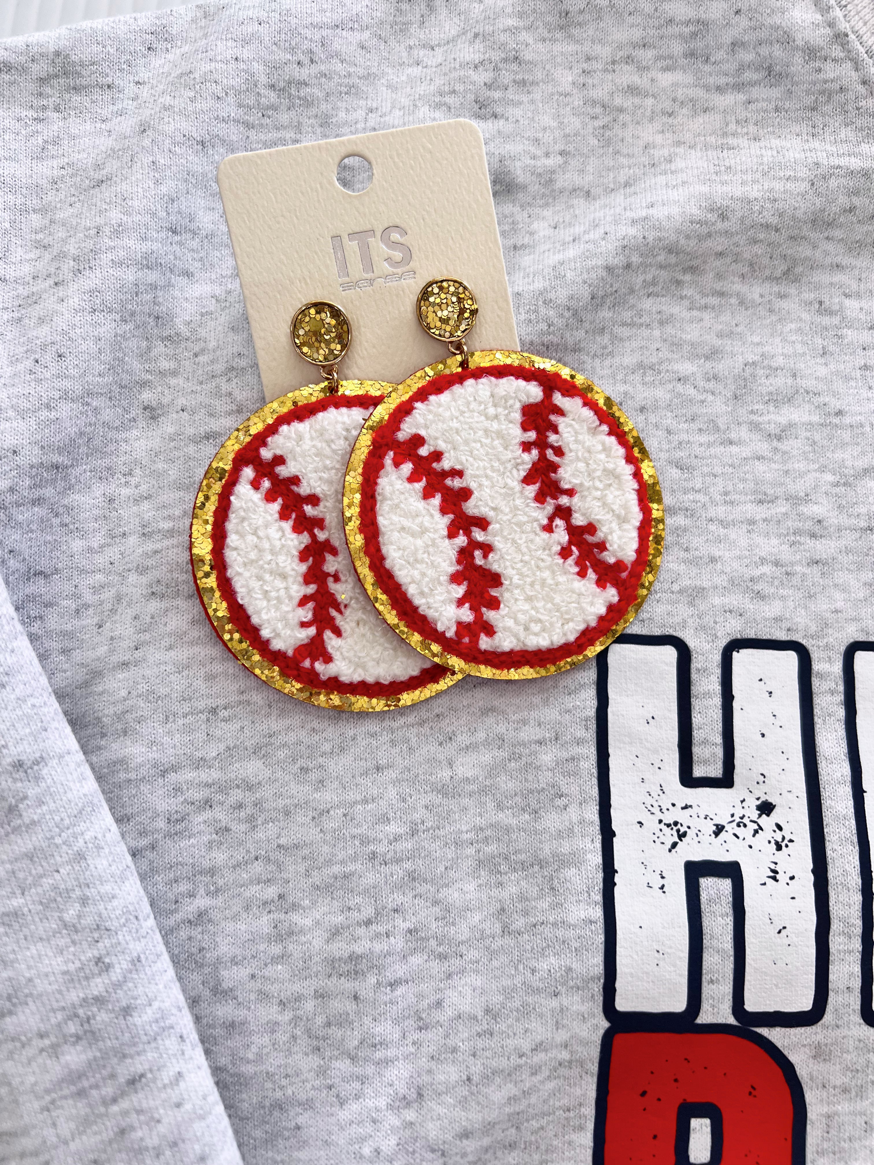 Patch Baseball Earrings