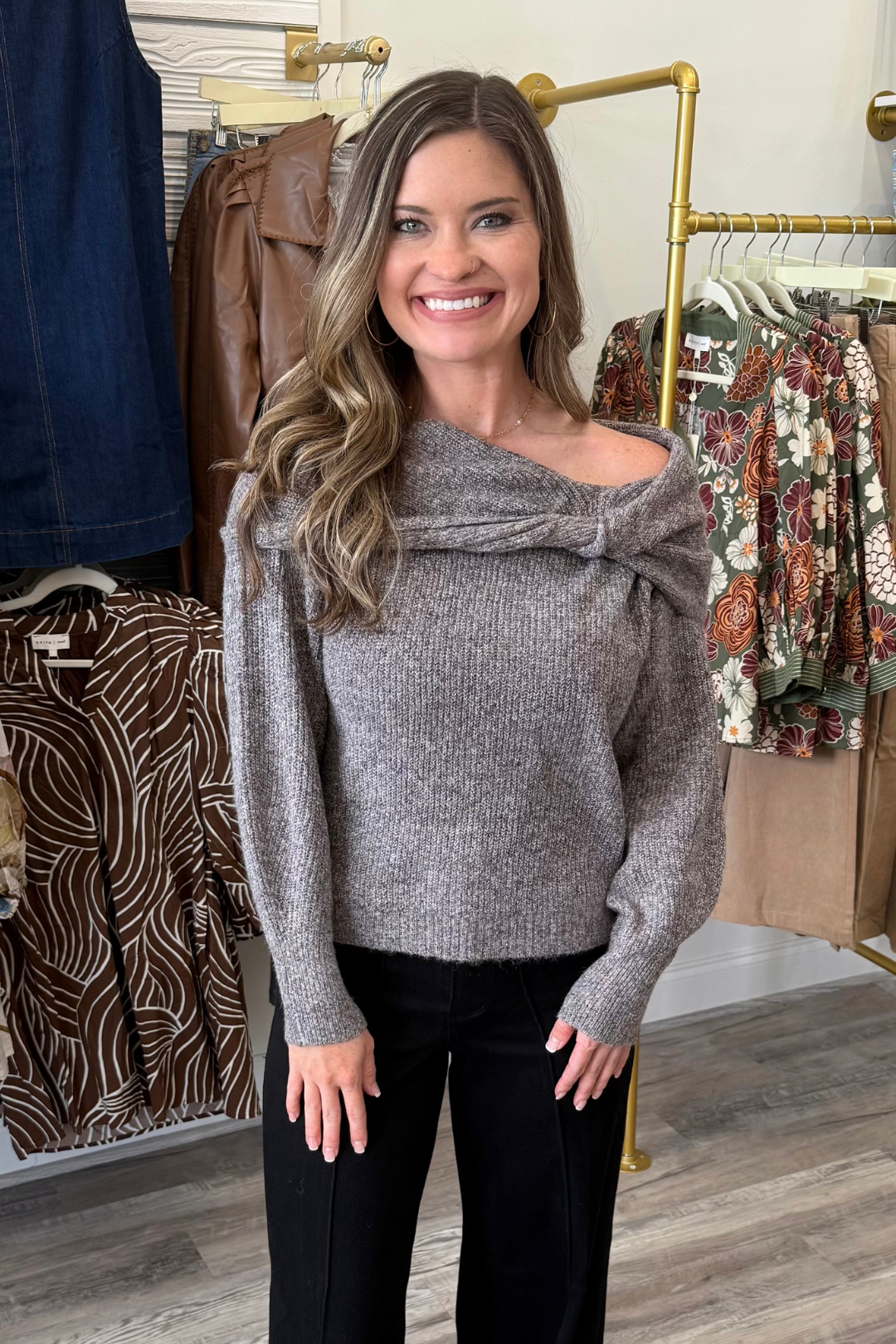 The Mindy Off Shoulder Sweater