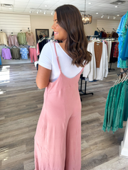 Rose Ribbed Jumpsuit