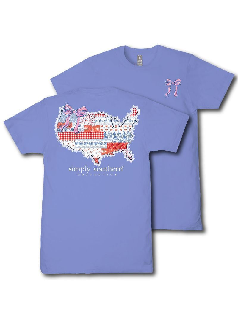 Simply Southern USA Patchwork Tee